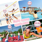 Volleyball, Soft Touch Beach Volleyball, Größe 5 Beachvolleyball, Beach Volley-Ball Indoor Outdoor Mit Netz Und Pumpe, Outdoor Und Indoor Für Pool, Strand, Fitnessstudio, Sporthallen