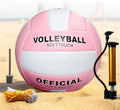 Volleyball, Soft Touch Beach Volleyball, Größe 5 Beachvolleyball, Beach Volley-Ball Indoor Outdoor Mit Netz Und Pumpe, Outdoor Und Indoor Für Pool, Strand, Fitnessstudio, Sporthallen