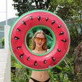 1 Pc Watermelon Swim Ring, PVC Inflatable Pool Float, Summer Fruit Float Ring for Outdoor Sports, Beach and Pool Parties