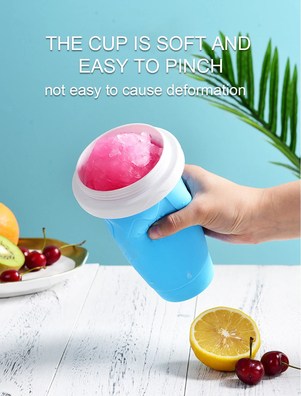 Eco Friendly TIK TOK Quick Frozen Magic Slushy Maker Cup Ice Cream Slushy Maker Silicone Cup Mugs Giveaways Contemporary 210Ml