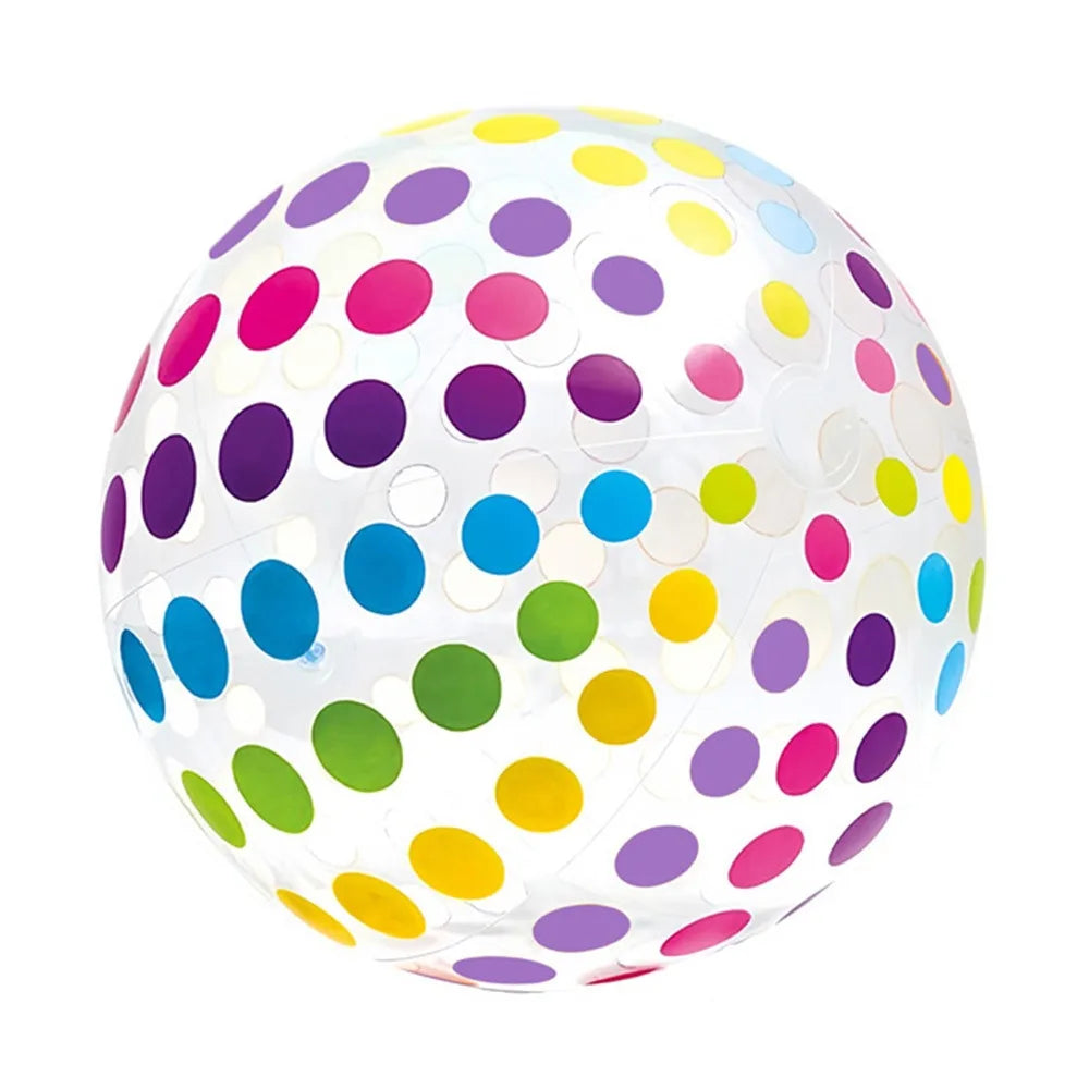 Inflatable Design Inflatable Beach Ball Striped Pattern Transparent Material Colorful Striped Ball Fun Sports Props