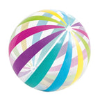 Inflatable Design Inflatable Beach Ball Striped Pattern Transparent Material Colorful Striped Ball Fun Sports Props